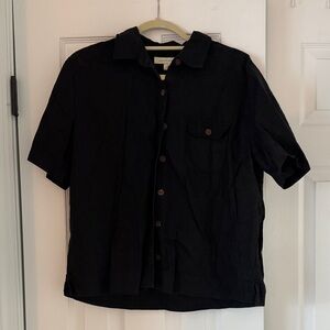 Appleseed's Black Casual Button Down Shirt
